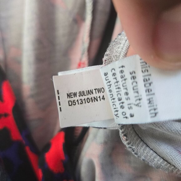 Diane von Furstenberg Julian Wrap Dress Sz 6 Floral Silk Formal Cocktail V Neck - Picture 13 of 13